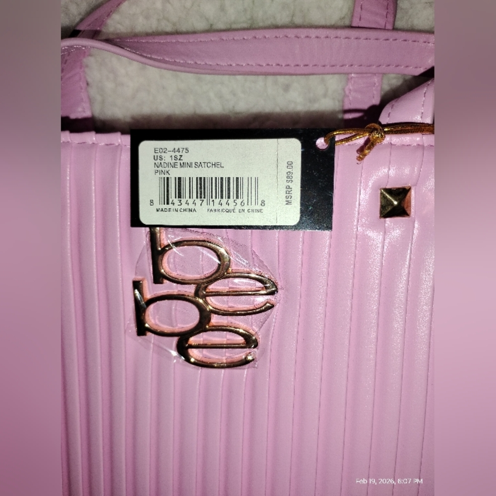 PINK BEBE MINI TOTE BAG - Picture 9 of 13